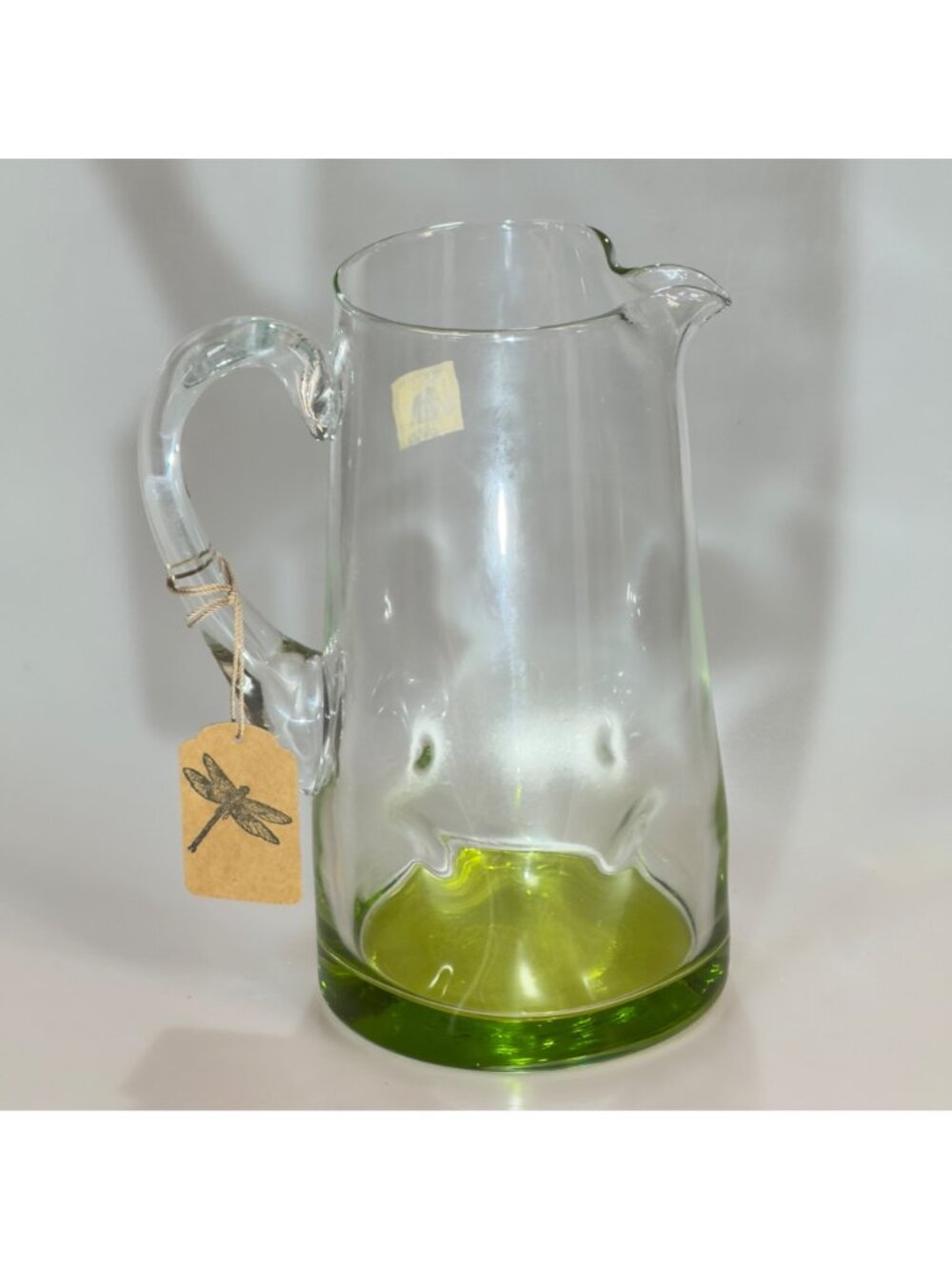 PartyLite Handmade Casa Glass Pitcher & Margarita Glass Set With Colorful Bases - Picture 4 of 16